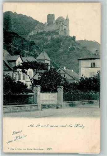 St. Goarshausen Burg Katz Leim löst sich