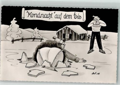 Mondnacht auf dem Eis Serie Humor Nr. WH 13