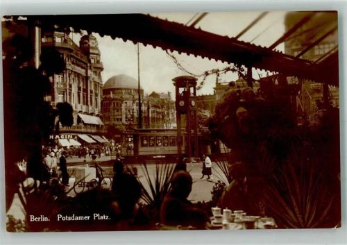 Tiergarten 1927 Potsdamer Platz Straßenbahn Fahrrad