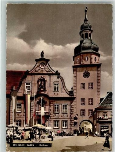 Ettlingen Rathaus Marktszene