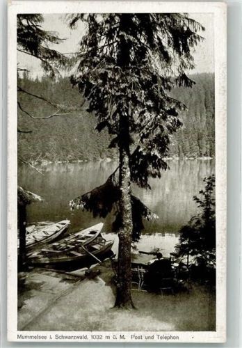 Mummelsee Ruderboote am Ufer Posthilfstelle