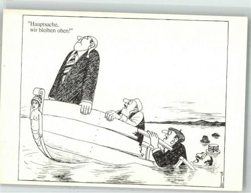 Karikatur von Peter Leger : Hauptsache wir bleiben oben