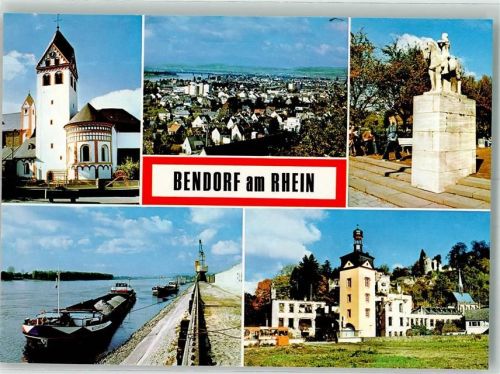 Bendorf Pfarrkirche St. Medardus Kriegerdenkmal im Stadtpark Burgruine Sayn Rheinhafen