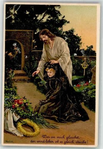 Trauer am Grab Jesus gibt Trost Religion sign. Mailick Verlag Winkler & Voigt 5561
