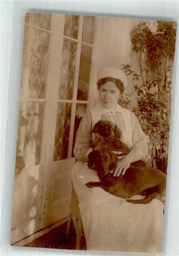 1916 Dackel Pekinese Krankenschwester