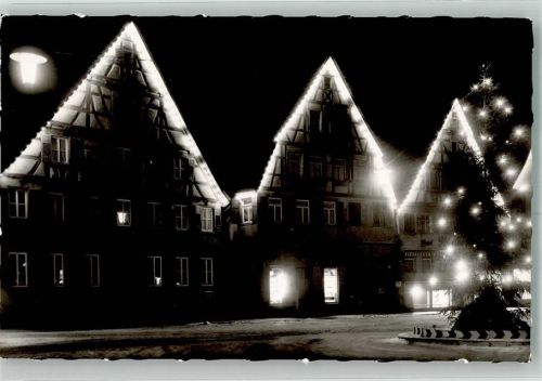 Ebingen 1966 Weihnachtsbaum Nacht