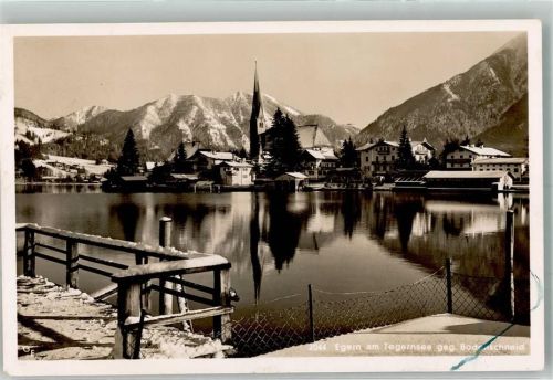 Rottach-Egern mit Tegernsee St. Laurentius Kirche und Bodenschneid Fotograf Georg Eitzenberger Notopfermarke