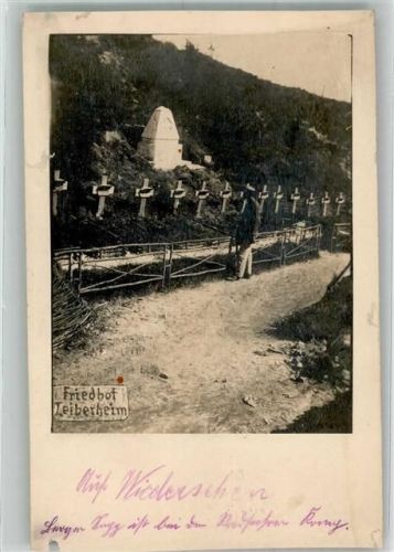 Curlu 1915 Denkmal Friedhof WK I Regiment Leiberheim Ort handschriftlich im Text