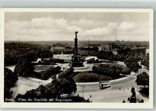Tiergarten Platz der Republik m. Siegessäule Omnibus