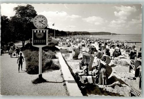 Timmendorfer Strand Schwimmbad Strand Ort handschriftlich Foto Original aus Archiv eines Ansichtskartenverlags