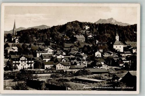 Miesbach 1938 mit Stadtpfarrkirche Mariä Himmelfahrt und Wendelstein Fotograf Schöllhorn