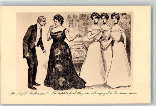sign. Gibson Charles Dana Eine schreckliche Situation Frauen Pictorial Comedy