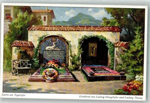 Rottach-Egern Grabmal von Ludwig Ganghofer und Ludwig Thoma