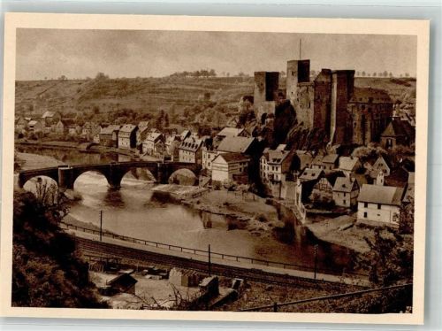 Runkel Lahnbrücke mit Burg Runkel