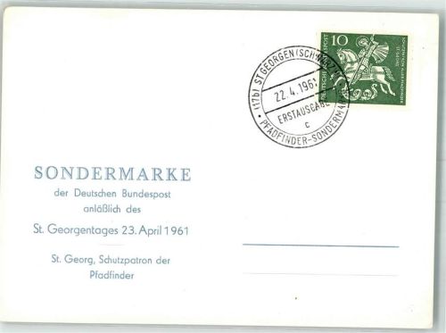 St. Georgen Sondermarke St.Georgentag 1961