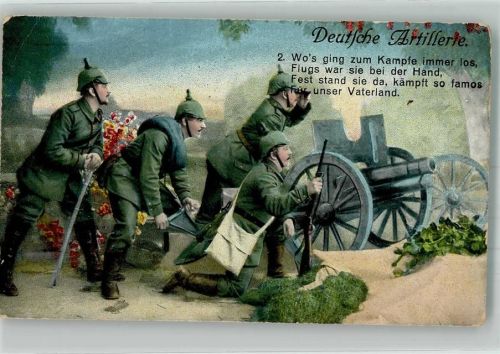 1915 M.B.L. 1486 K.D. Feldpostexp. d. Höh. Landw. Kommandeurs Nr. 4 Thür. Fuß-Artl. Regt. 18. 2. Batterie