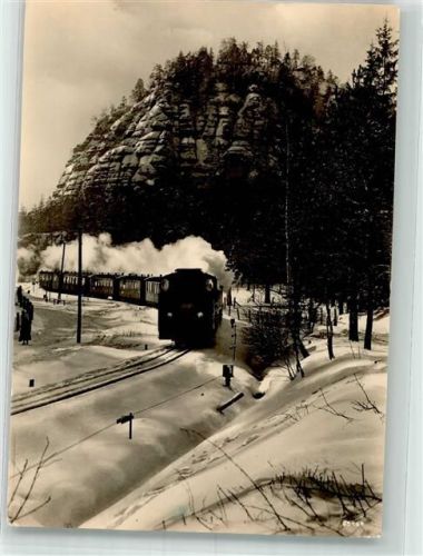 Kurort Oybin 1960 Eisenbahn Zittauer Gebirge Winter