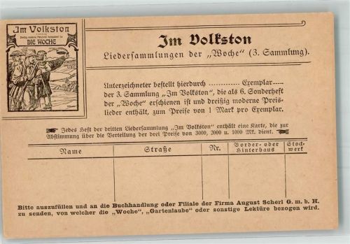 Im Volkston Liedersammlung der Woche