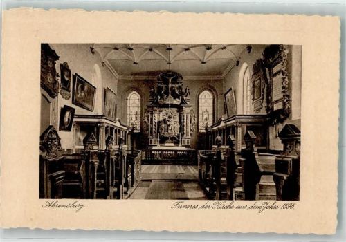 Ahrensburg Inneres der Schlosskirche aus dem Jahre 1596