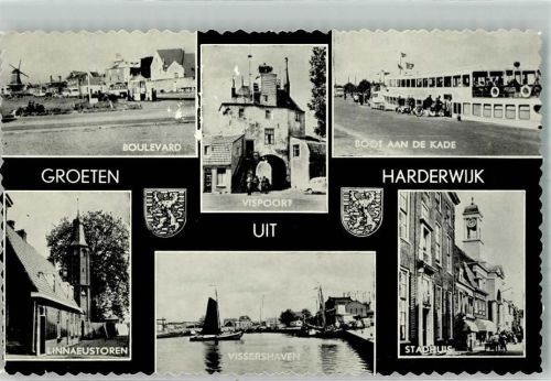 Harderwijk Windmühle Kirche Hafen Rathaus