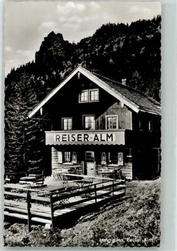 Lenggries 1961 Gasthaus Reiser-alm Hüttenstempel
