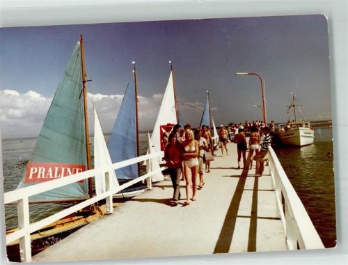 Timmendorfer Strand Seebrücke Bademoden Ort handschriftlich Foto Original aus Archiv eines Ansichtskartenverlags