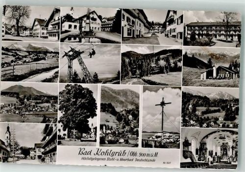 Bad Kohlgrub Gasthaus Schwarzer Adler Brunnen Kirche St. Martin Sessellift Gipfelkreuz Hörnlehütte