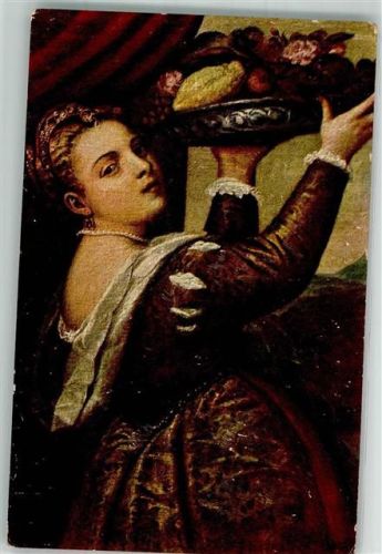 sign. Tizian Frau Lavinia mit Obstschale Nr. 1094