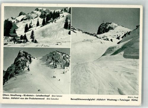 Lenggries Winter Idealhang Kirchstein Probswand Benediktenwand