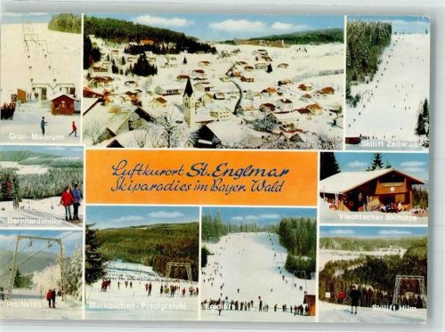 St. Englmar Winter Skilift Zellwies Hilm Pröller u. Egidi Predigtstuhl