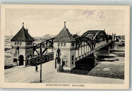 Ruhrort 1917 Ruhrbrücke