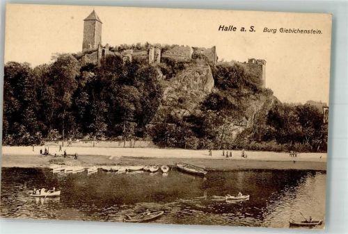 Halle Burg Giebichenstein Ruderboot