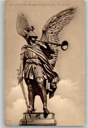 Rüdesheim Standbild am Niederwalddenkmal Krieger-Engel