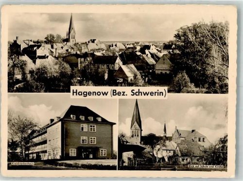 Hagenow 1978 Krankenhaus Kirche Schule