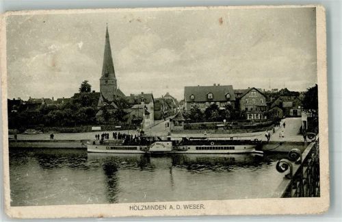 Holzminden Raddampfer Graf Moltke Kirche