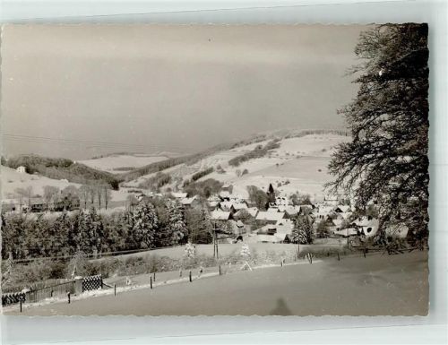 Usseln Der Ort mit Kirche St. Sturmius im Winter Ort handschriftlich Foto Original aus Archiv eines Ansichtskartenverlags