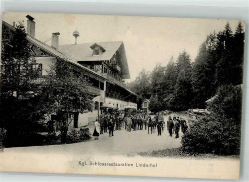 82488 W8107 Linderhof 1907 - Kgl. Schlossrestaurant