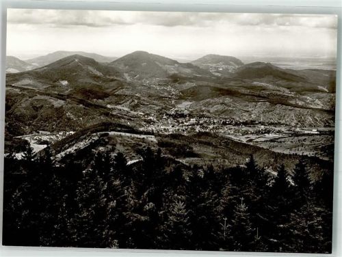 Loffenau Blick von der Teufelsmühle ins Murg- u. Rheintal