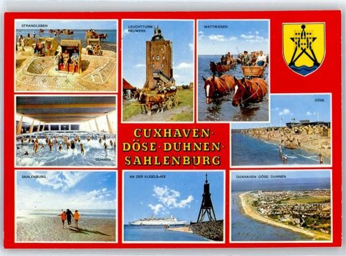 Cuxhaven Strandleben, Leuchtturm, Wattwagen, Döse, Duhnen, Sahlenburg, Kugelbake