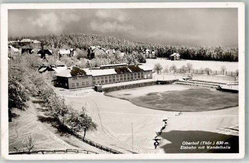 Oberhof 1942 Winter Eisbahn Wandelhalle