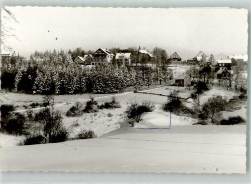 Hohegeiß Der Ort im Winter Ort handschriftlich Foto Original aus Archiv eines Ansichtskartenverlags Farbstriche im Bild