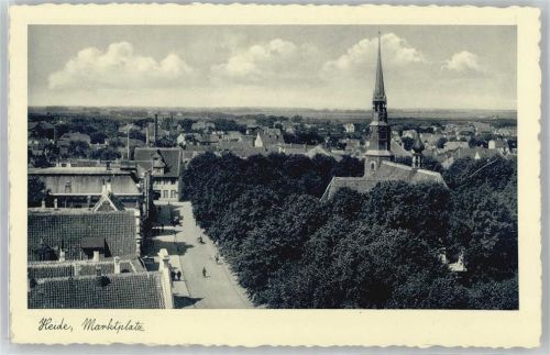 Heide Kirche, Ortsansicht, Marktplatz