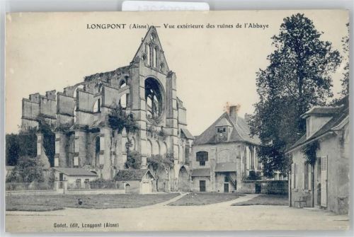 Longpont Vue exterieure des ruines de l'Abbaye