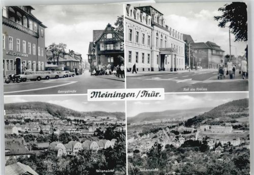 Meiningen Rat des Kreises, Ortsansicht, Hotel Sächsischer Hof