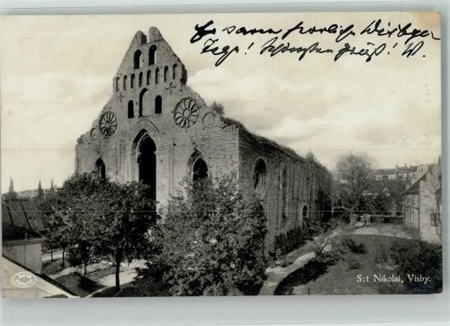 Visby 1925 Kirche St. Nikolai