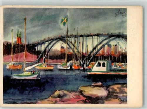 Stockholm 1959 sign. Stengel, G. Große Brücke