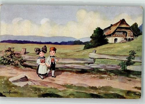 1917 Kinder in Tracht Schwarzwaldhaus WSSB No. 5353