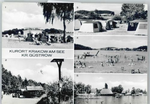 Krakow Zeltplatz, Badestrand, Freilandgaststätte Waldschenke