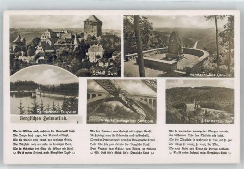 Remscheid Talsperre, Hermann-Löns-Denkmal, Altenberger Dom, Brücke Sonnborn, Schloß Burg