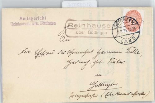Reinhausen Landpoststempel